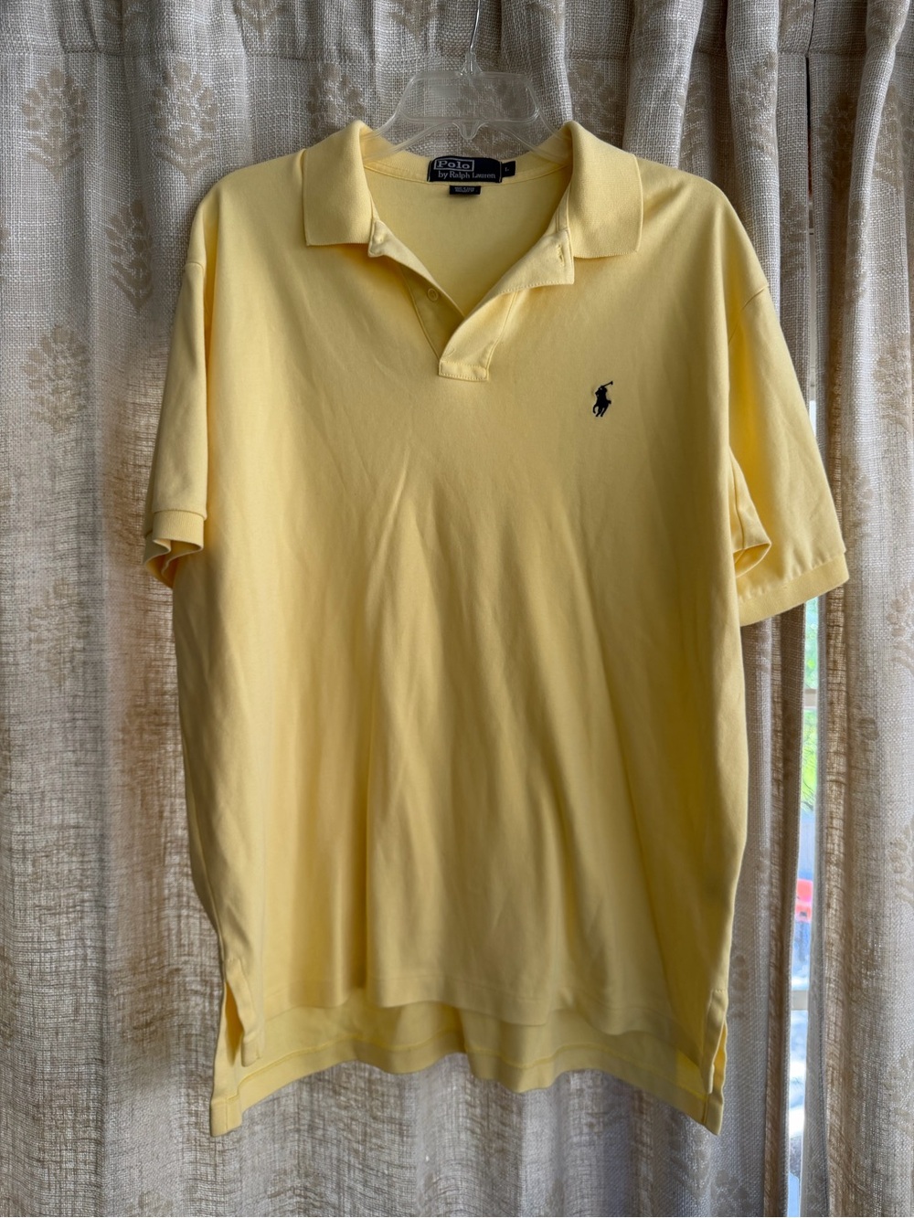 Polo Ralph Lauren Men’s L Yellow 100% Cotton Polo Shirt Classic Pony